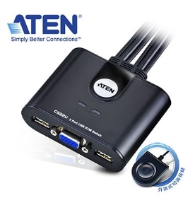 ATEN 2埠 USB KVM多電腦切換器 (按鍵切換,non-HotKey)
