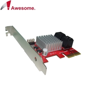 Awesome PCIe 2.0 4埠AHCI SATAIII 6.0磁碟陣列卡 - AWD-PE-120