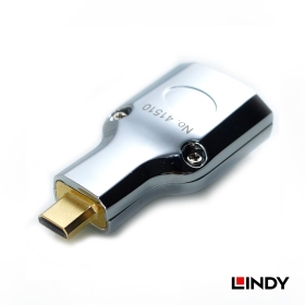 LINDY 林帝 HDMI 2.0 鍍金轉接頭-D公轉A母 (41510)