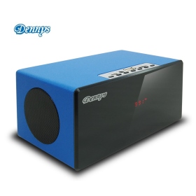Dennys 木質USB/MP3 插卡式喇叭 藍色